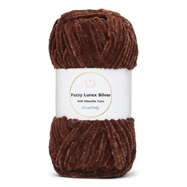 LindeHobby Fuzzy Chenille Silver Lurex
